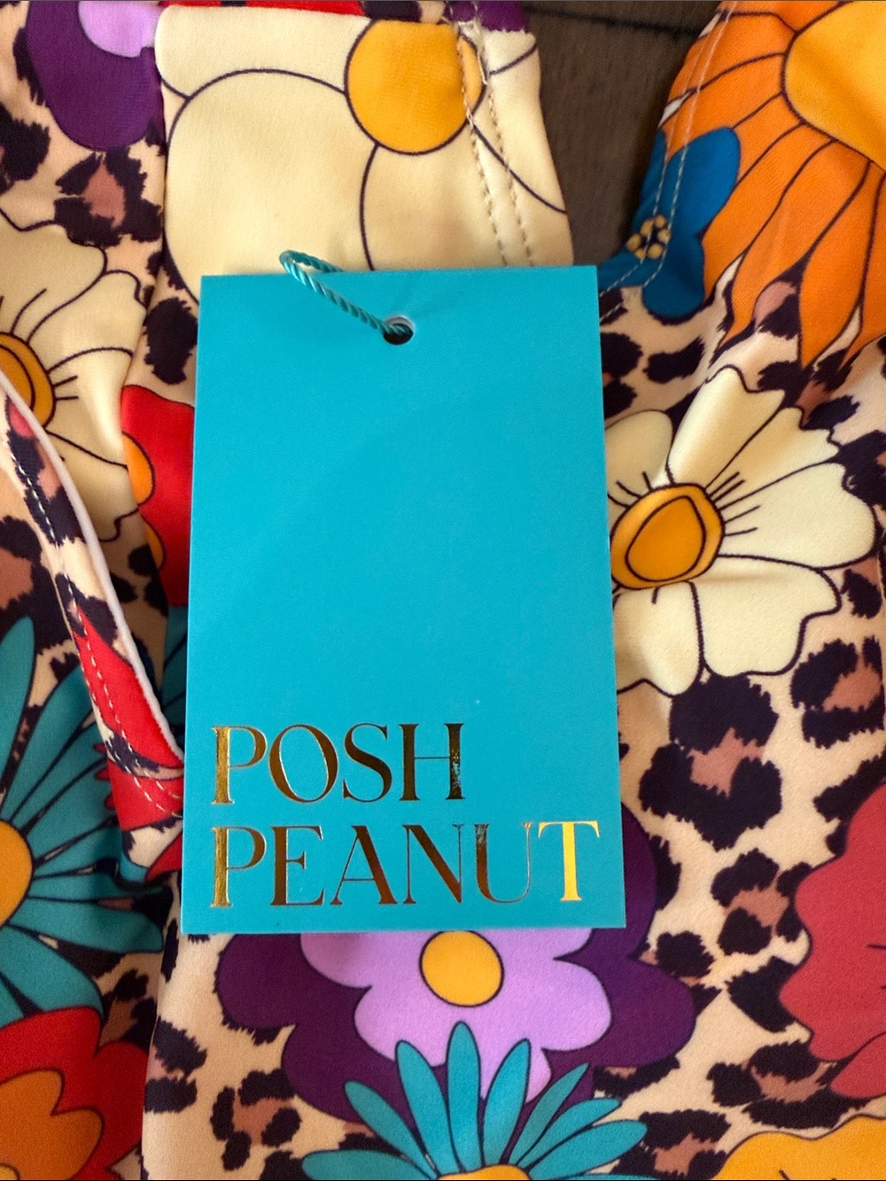 Women’s Posh Peanut Moonbeam Print One-Piece Swimsuit - Multicolor - Picture 2 of 5